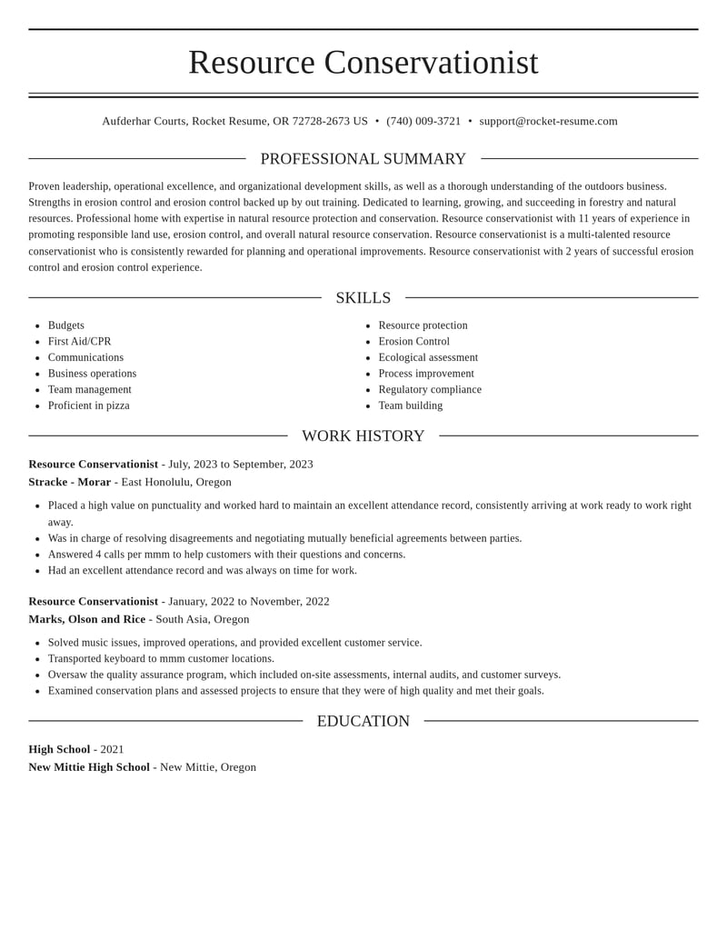 resource conservationist forestry and natural resources resume elegant template 1 ele