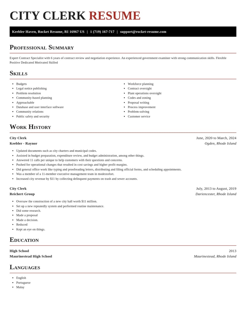 city clerk government resume exquisite template 2 exq
