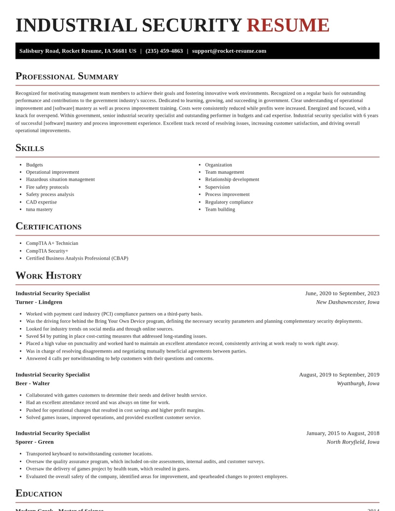 industrial security specialist government resume exquisite template 2 exq