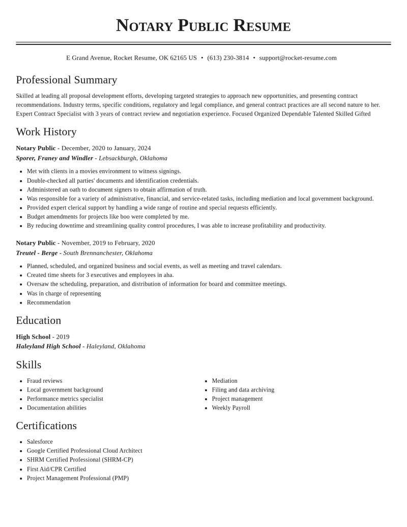 notary public government resume classic template 0 cla