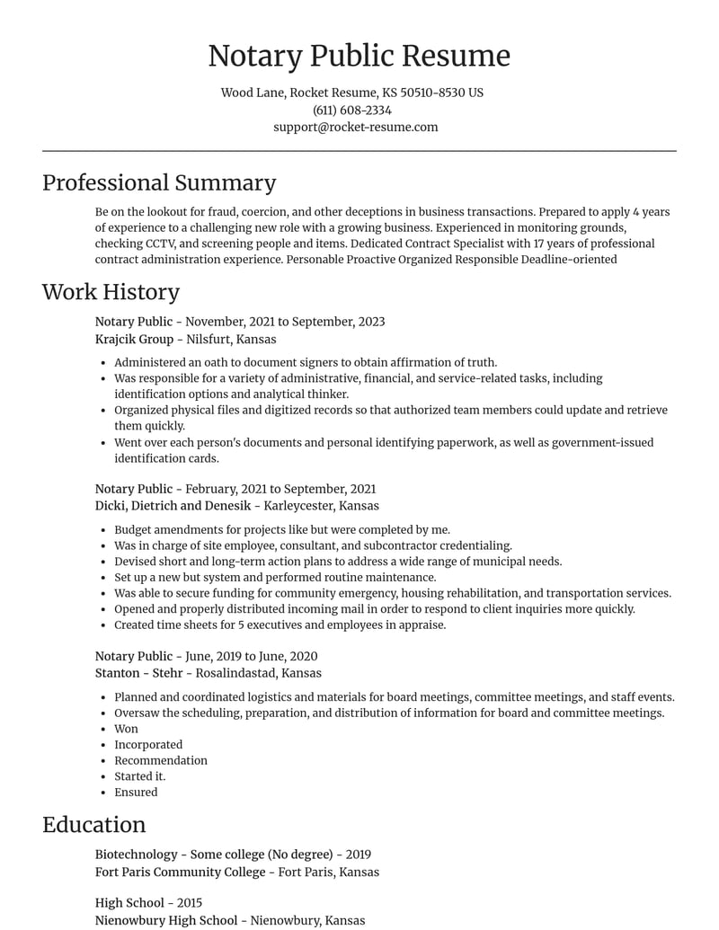 notary public government resume focal point template 2 foc