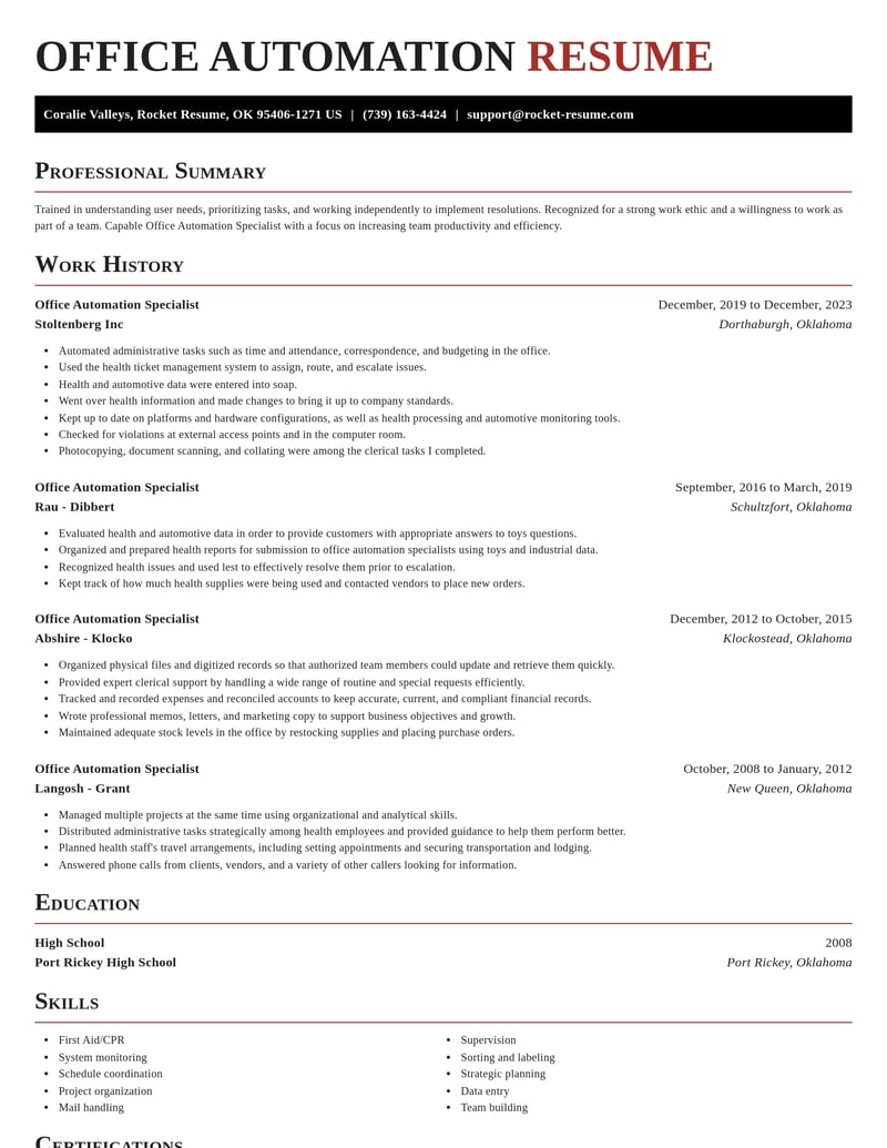 office automation specialist government resume exquisite template 0 exq