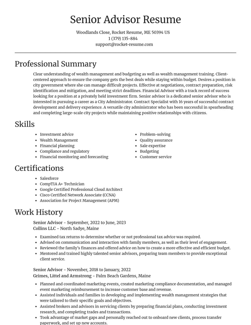senior advisor government resume focal point template 0 foc