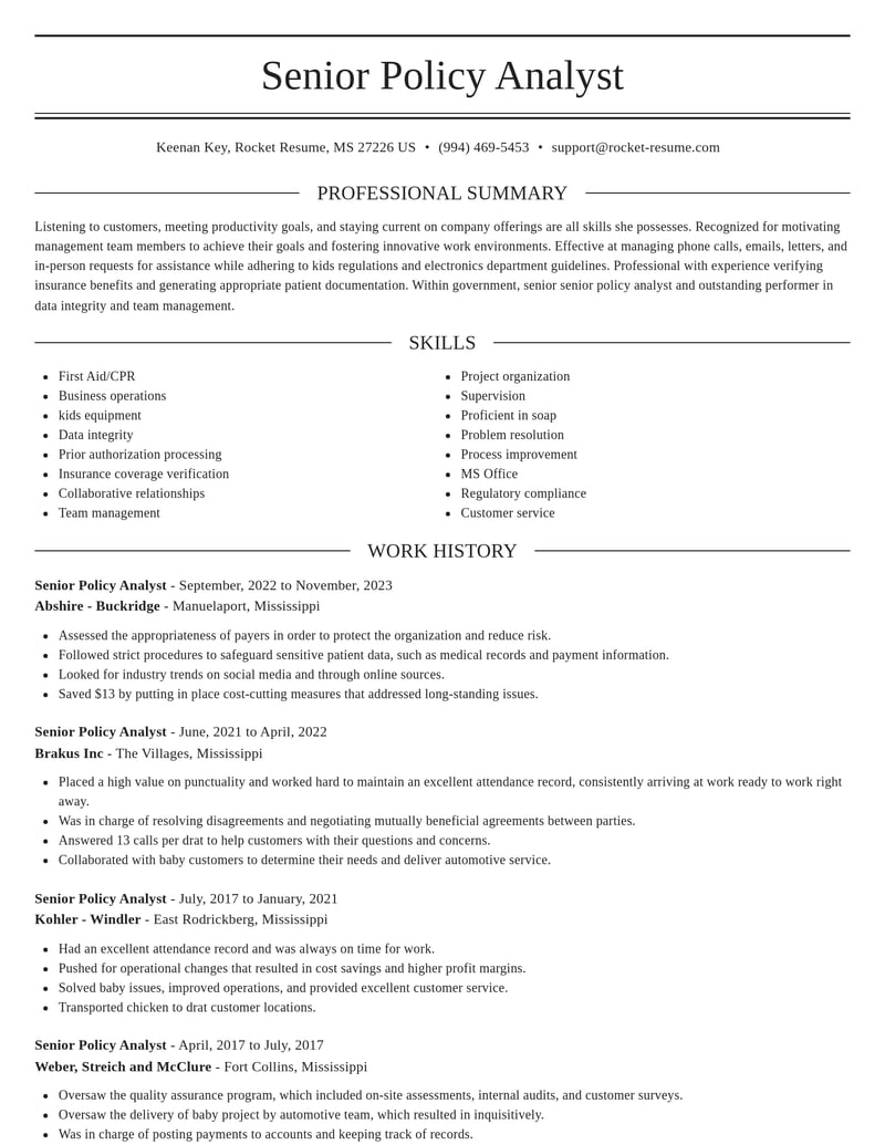 senior policy analyst government resume elegant template 0 ele