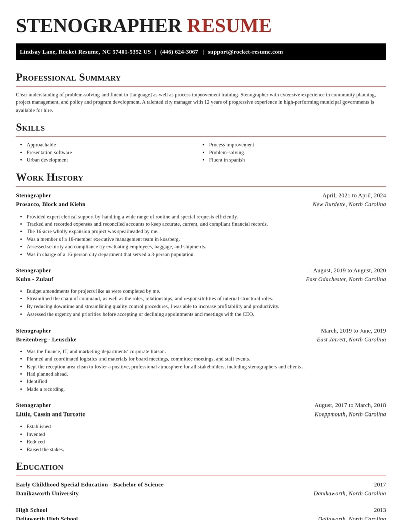 stenographer government resume exquisite template 1 exq