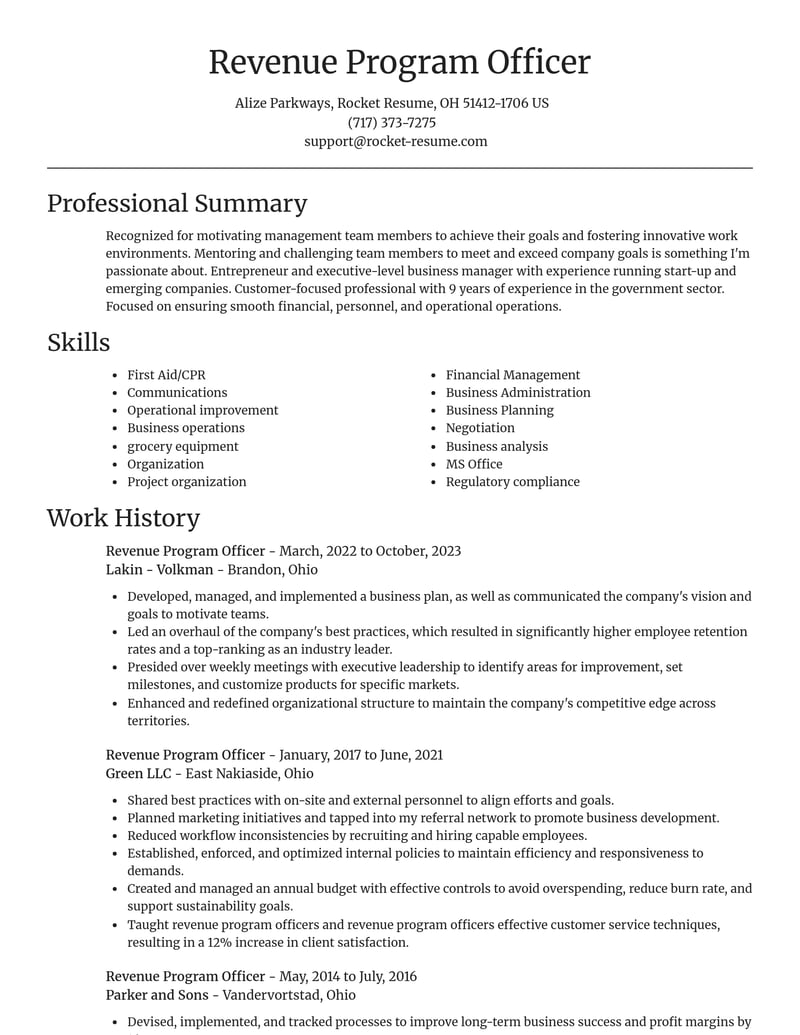 government resume focal point template 1 foc