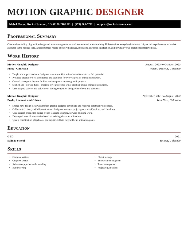 motion graphic designer graphic design and animation resume exquisite template 0 exq