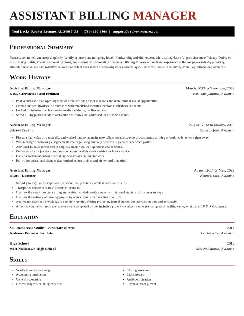 assistant billing manager healthcare resume exquisite template 0 exq