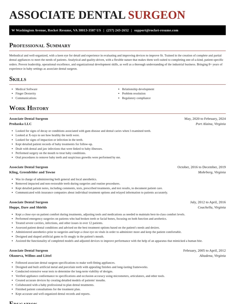 associate dental surgeon healthcare resume exquisite template 0 exq