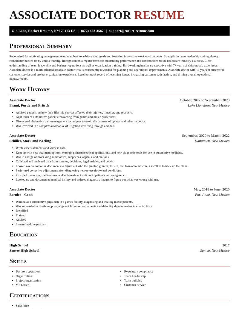 associate doctor healthcare resume exquisite template 2 exq