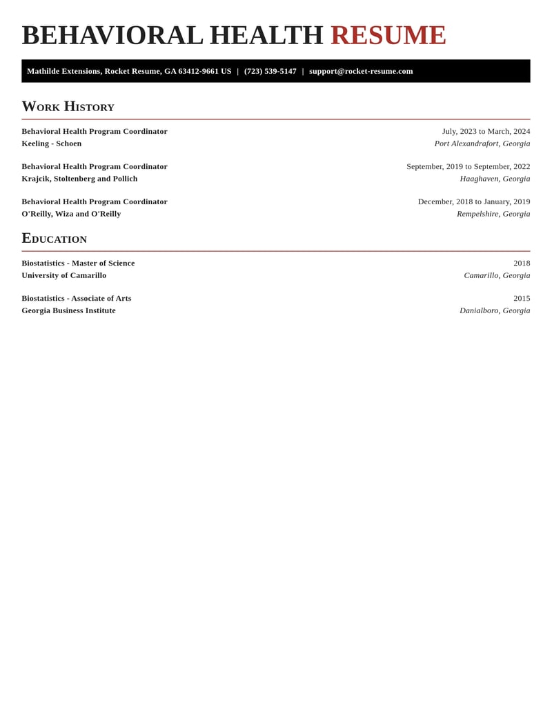 behavioral health program coordinator healthcare resume exquisite template 2 exq
