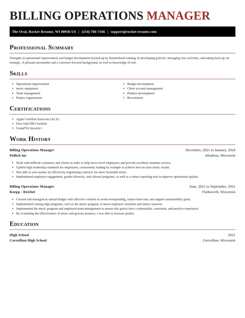 billing operations manager healthcare resume exquisite template 0 exq