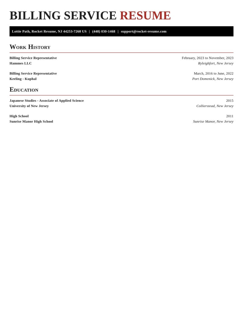 billing service representative healthcare resume exquisite template 1 exq