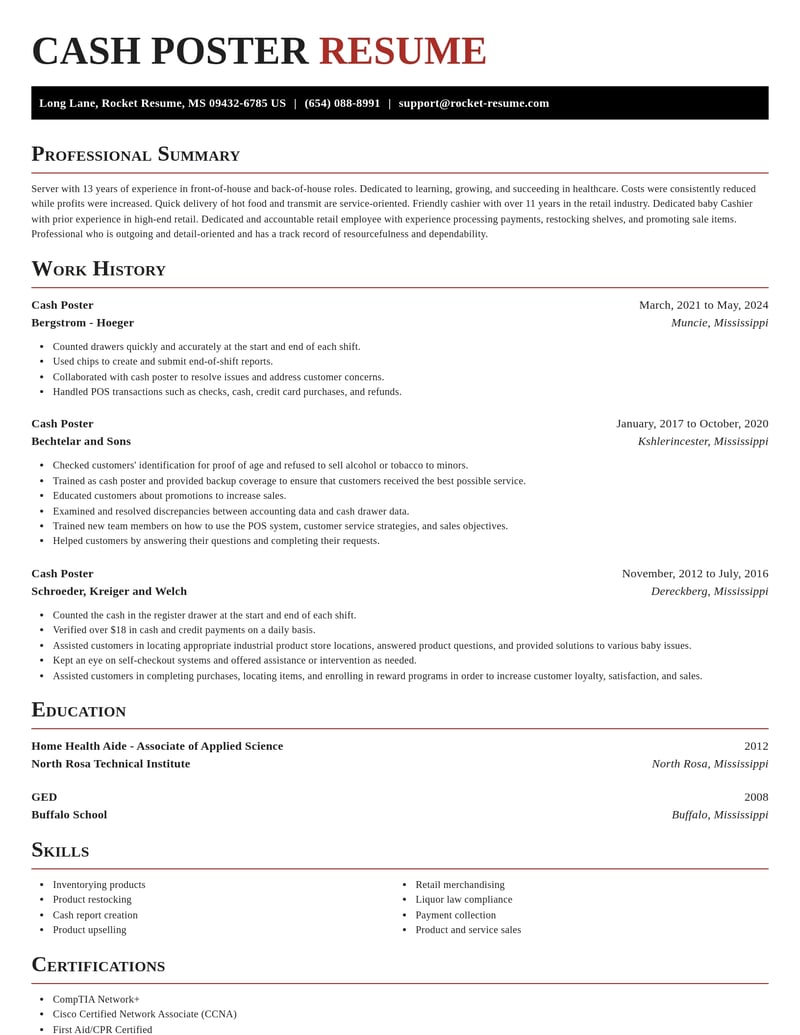cash poster healthcare resume exquisite template 1 exq