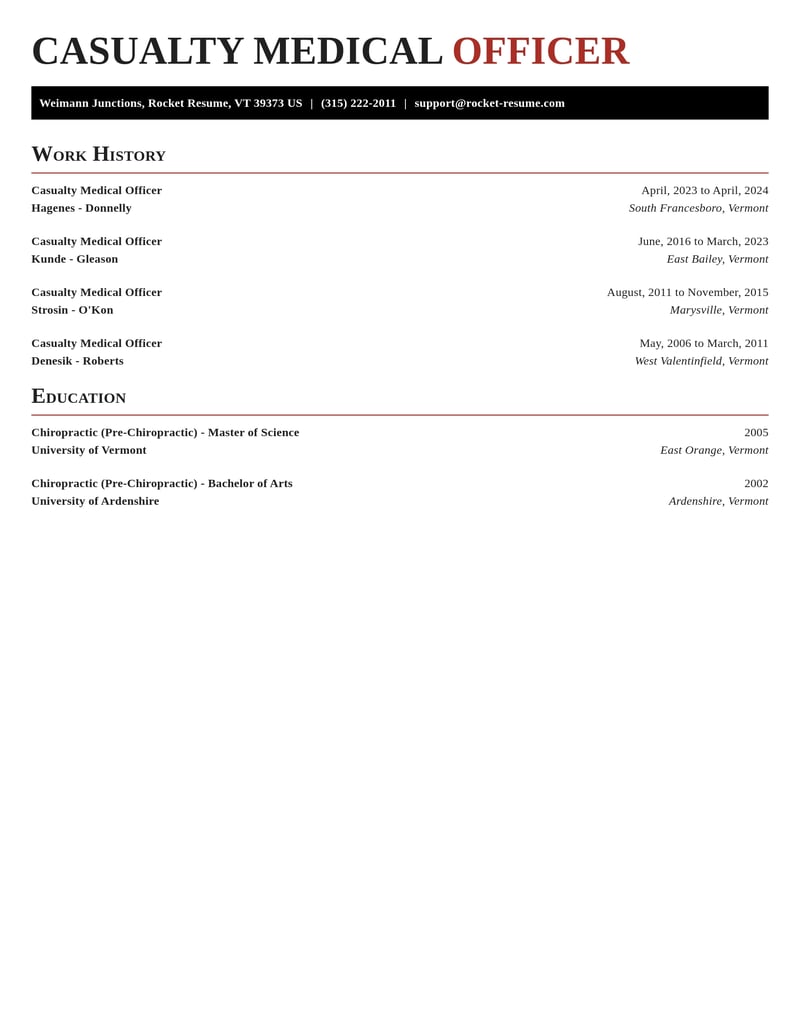 casualty medical officer healthcare resume exquisite template 1 exq