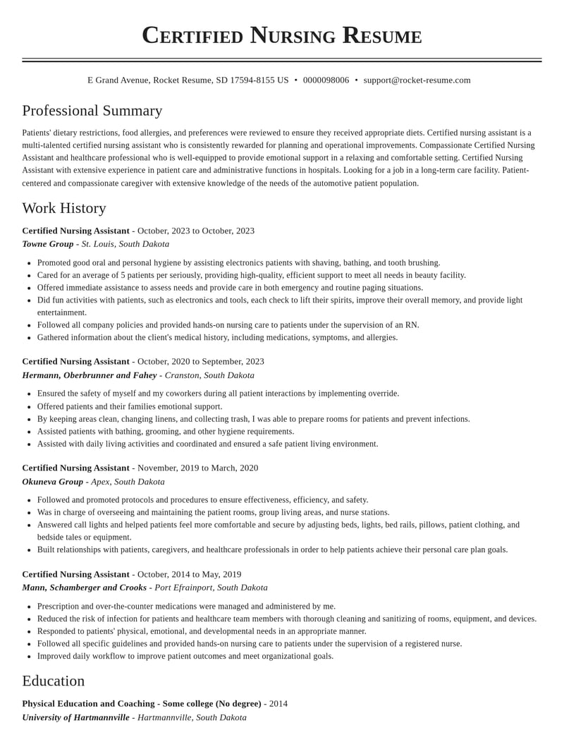 certified nursing assistant healthcare resume classic template 1 cla