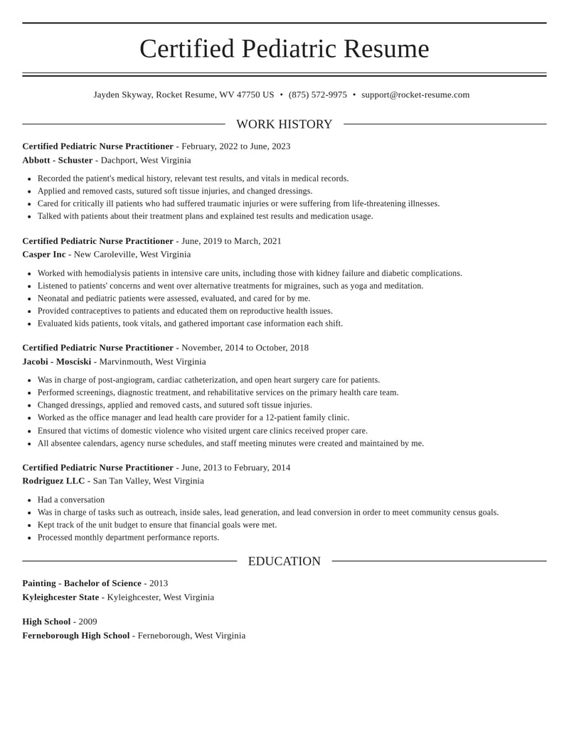 certified pediatric nurse practitioner healthcare resume elegant template 0 ele