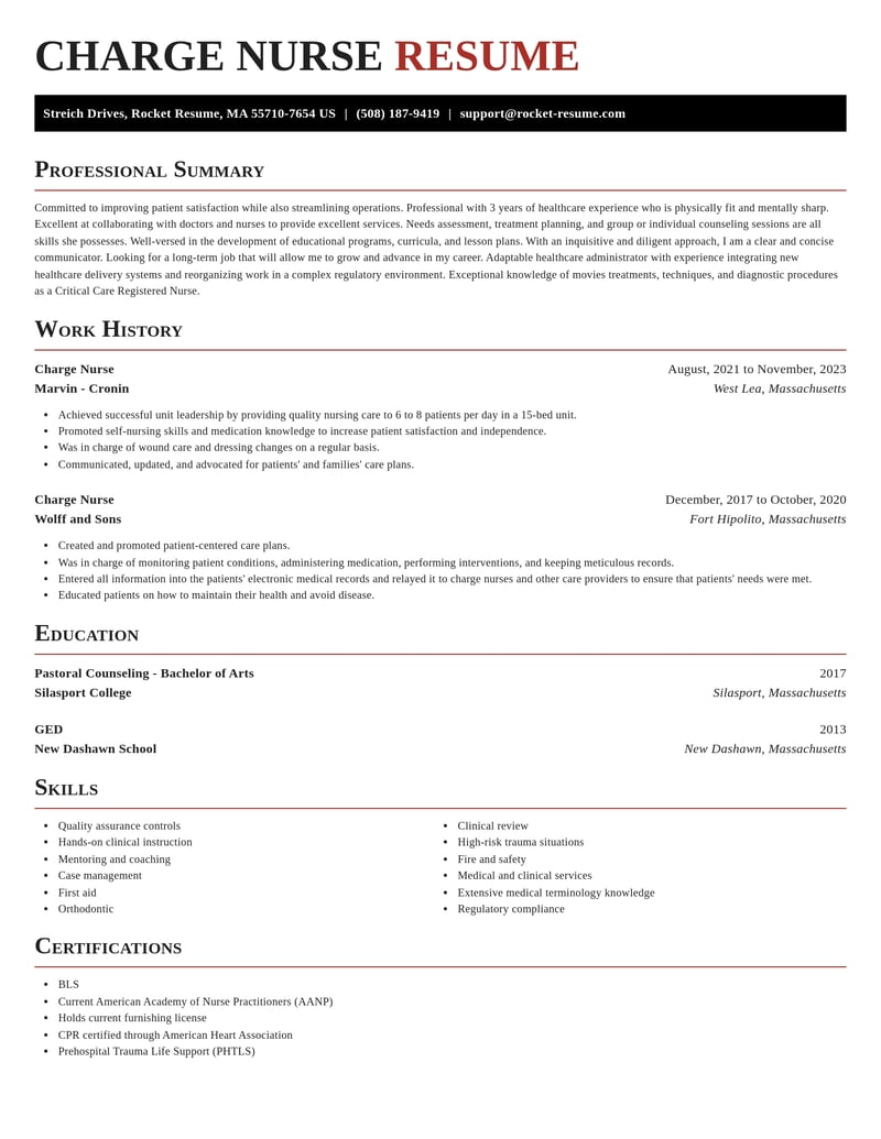 charge nurse healthcare resume exquisite template 2 exq