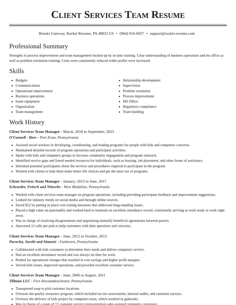 client services team manager healthcare resume classic template 1 cla