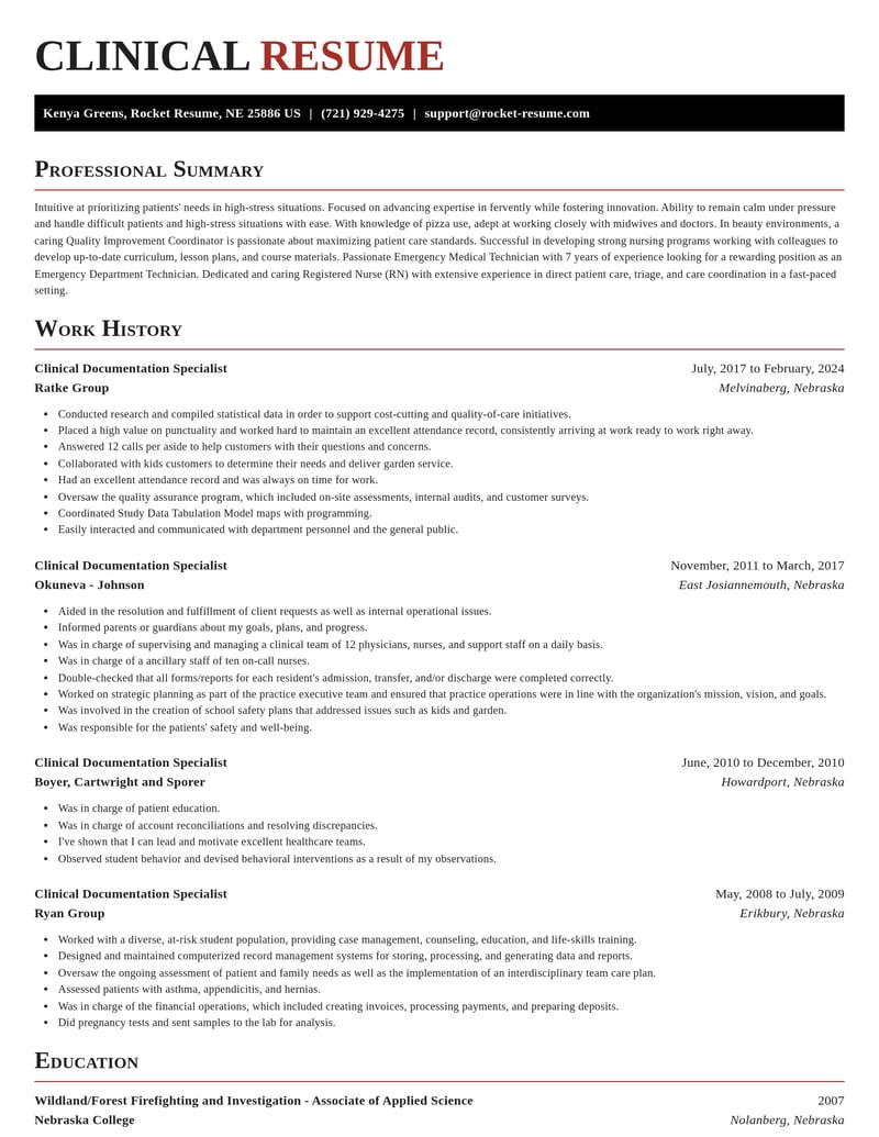 clinical documentation specialist healthcare resume exquisite template 1 exq