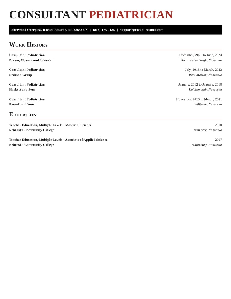 consultant pediatrician healthcare resume exquisite template 0 exq