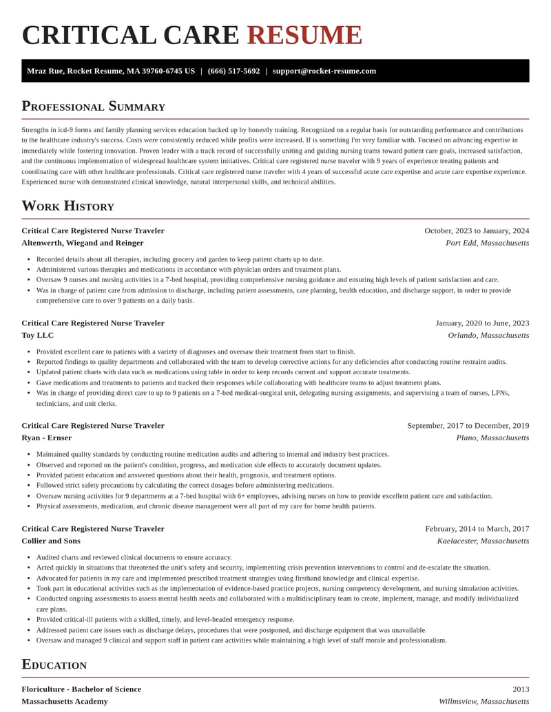 critical care registered nurse traveler healthcare resume exquisite template 1 exq