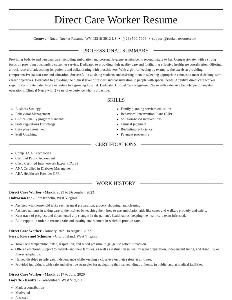 direct care worker healthcare resume elegant template 0 ele