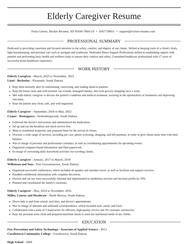 elderly caregiver healthcare resume elegant template 2 ele