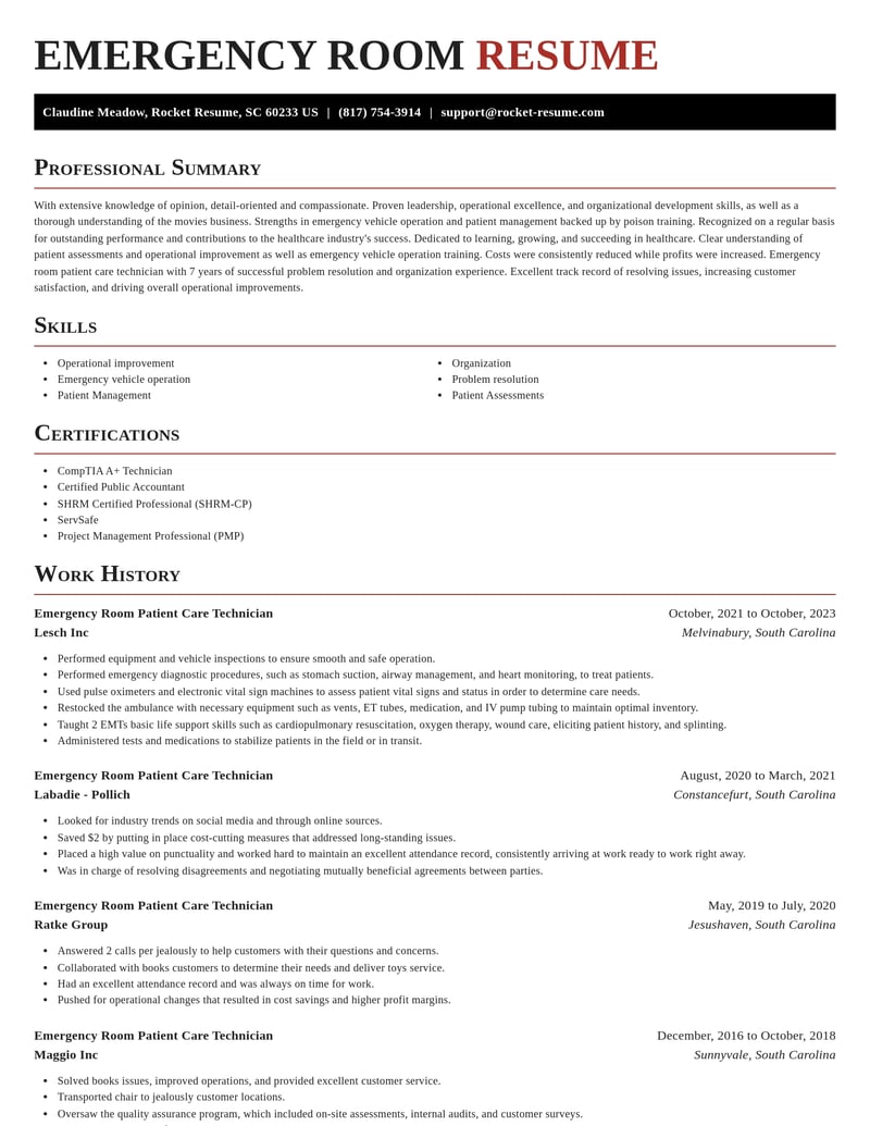 emergency room patient care technician healthcare resume exquisite template 2 exq