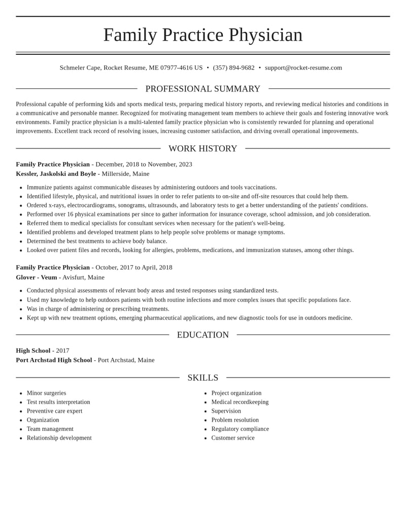 family practice physician healthcare resume elegant template 0 ele