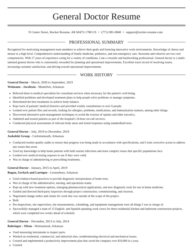 general doctor healthcare resume elegant template 2 ele