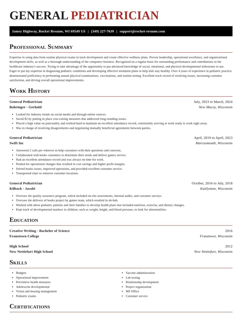 general pediatrician healthcare resume exquisite template 2 exq