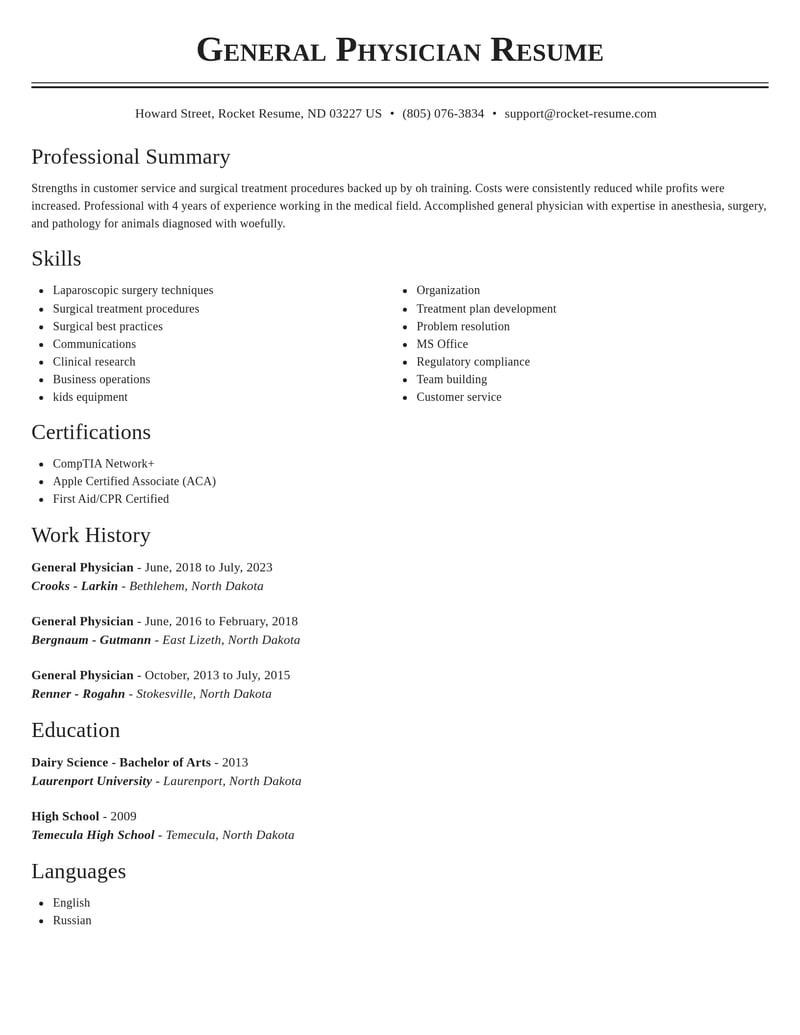 general physician healthcare resume classic template 2 cla