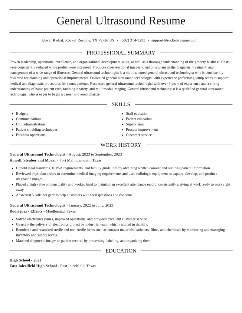 general ultrasound technologist healthcare resume elegant template 0 ele