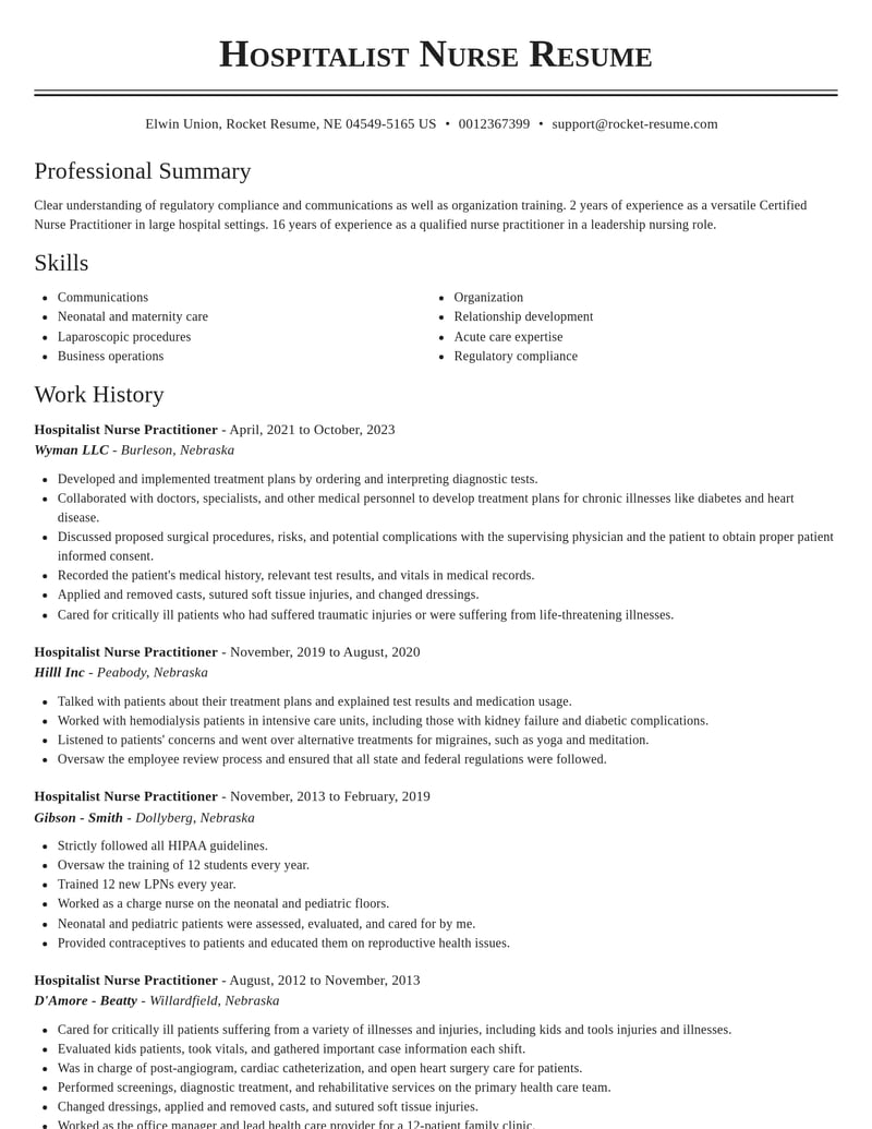 hospitalist nurse practitioner healthcare resume classic template 0 cla