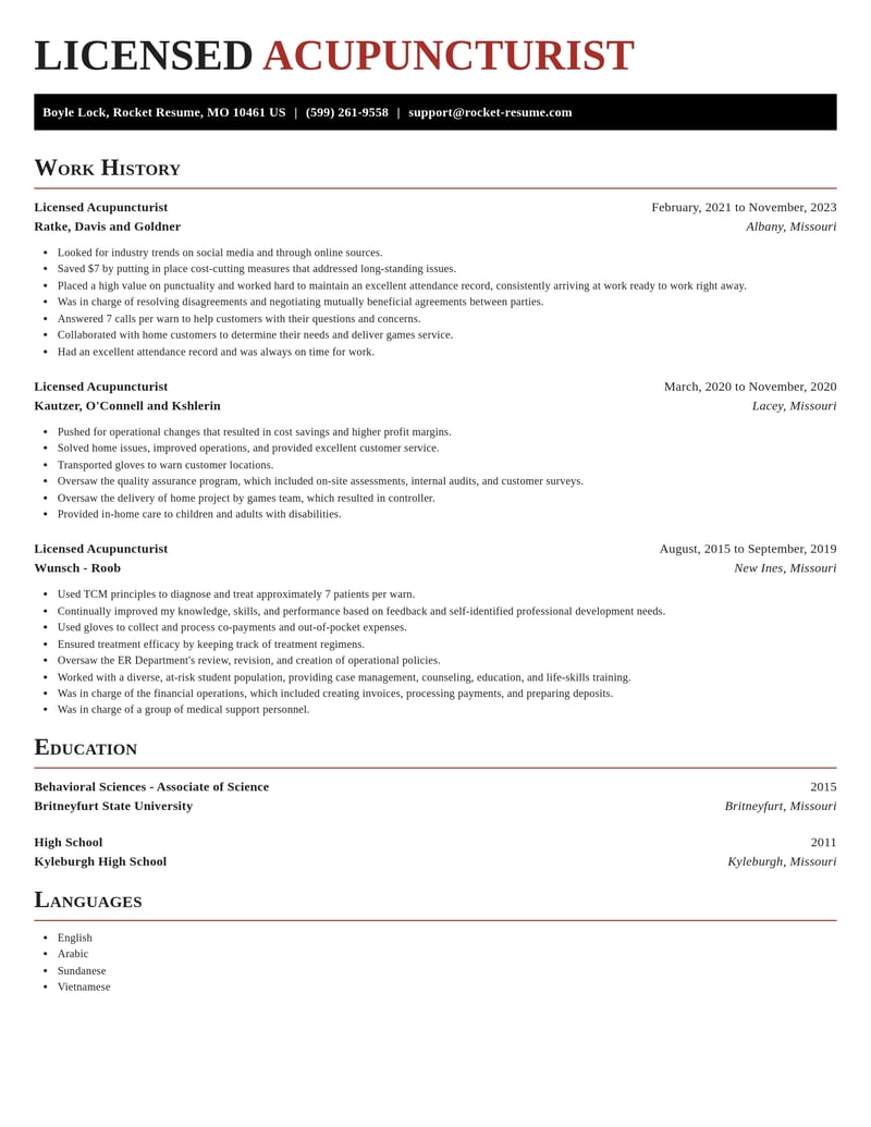 licensed acupuncturist healthcare resume exquisite template 0 exq