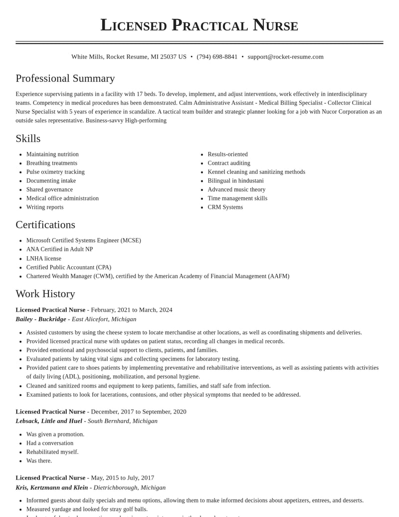 licensed practical nurse healthcare resume classic template 0 cla