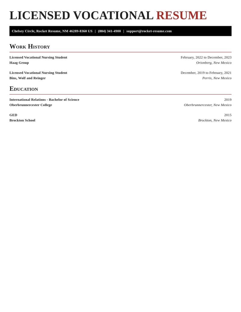 licensed vocational nursing student healthcare resume exquisite template 2 exq