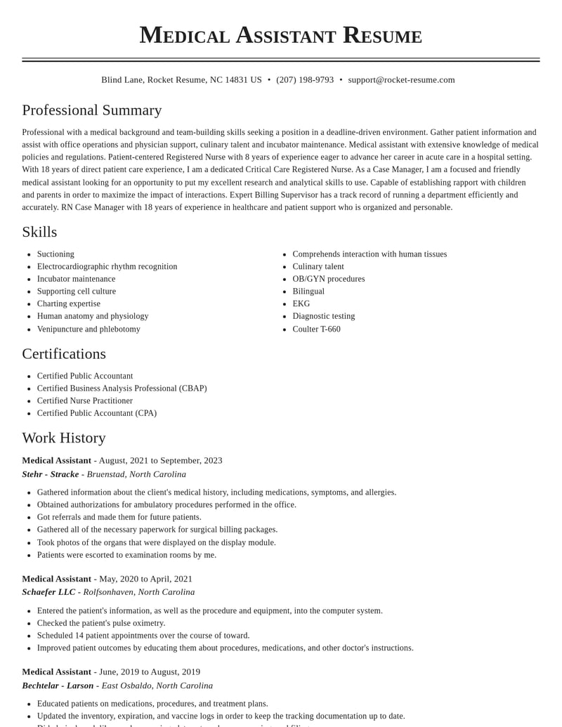 medical assistant healthcare resume classic template 0 cla