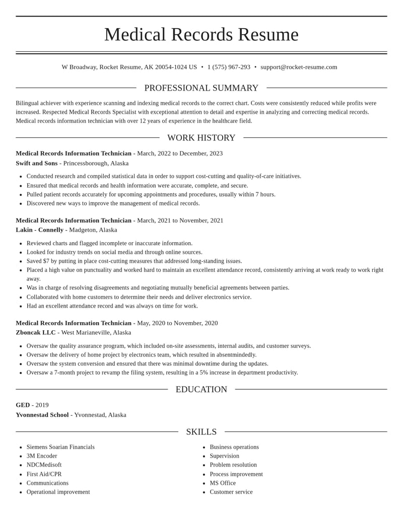 medical records information technician healthcare resume elegant template 0 ele