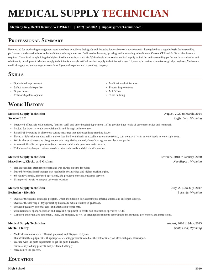 medical supply technician healthcare resume exquisite template 0 exq
