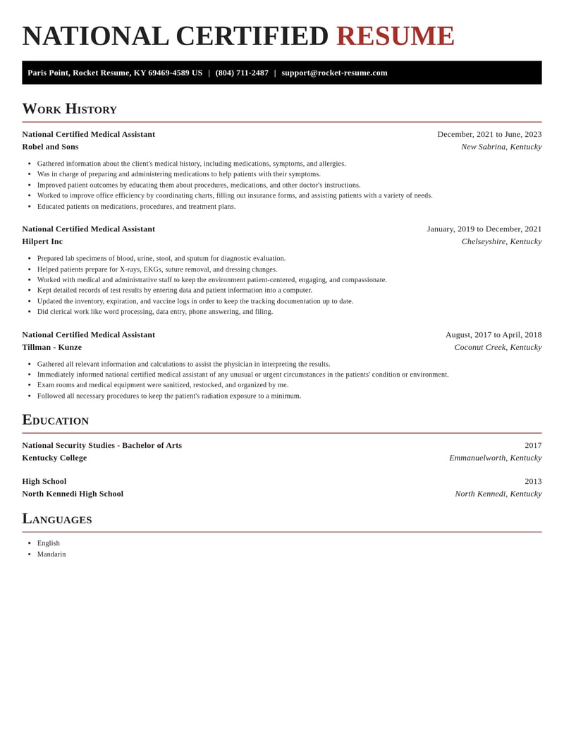 national certified medical assistant healthcare resume exquisite template 0 exq