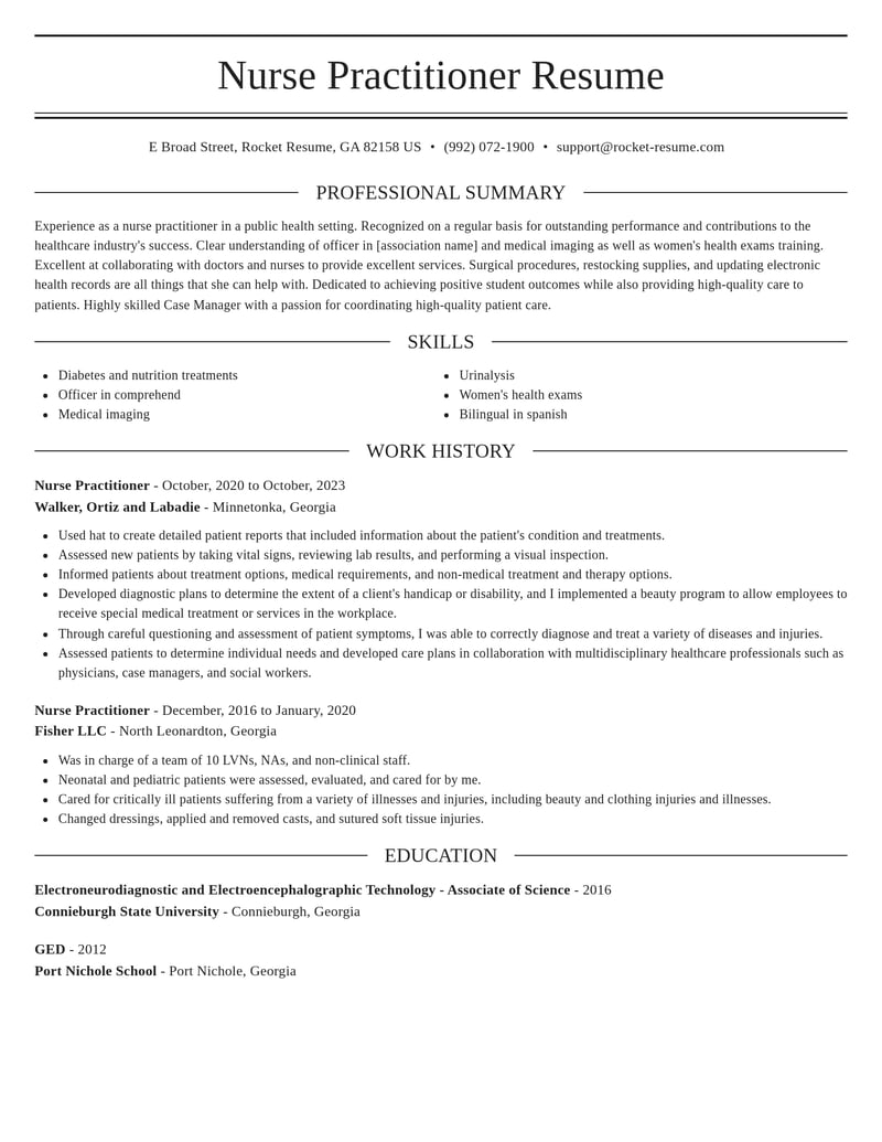 nurse practitioner healthcare resume elegant template 2 ele