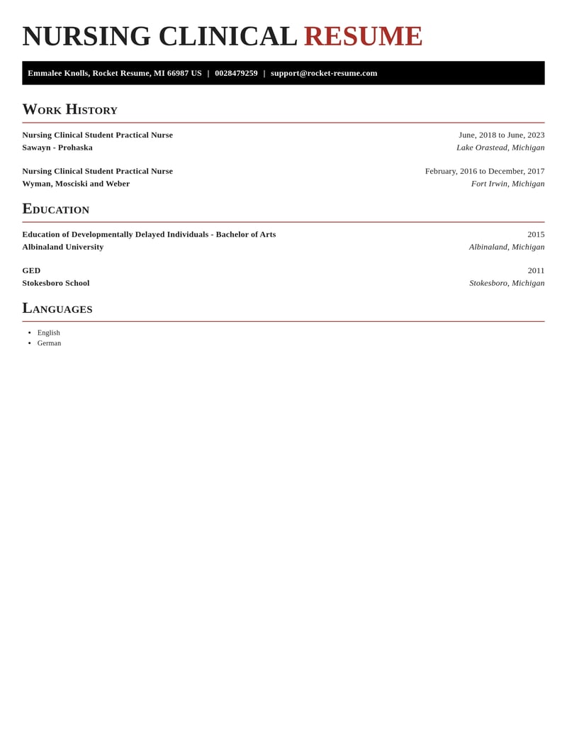 nursing clinical student practical nurse healthcare resume exquisite template 2 exq