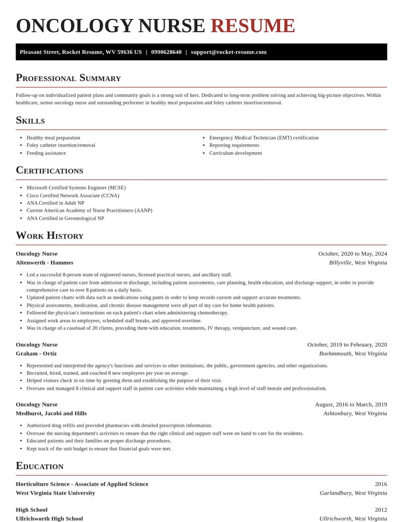 oncology nurse healthcare resume exquisite template 1 exq
