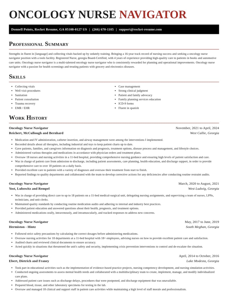 oncology nurse navigator healthcare resume exquisite template 0 exq