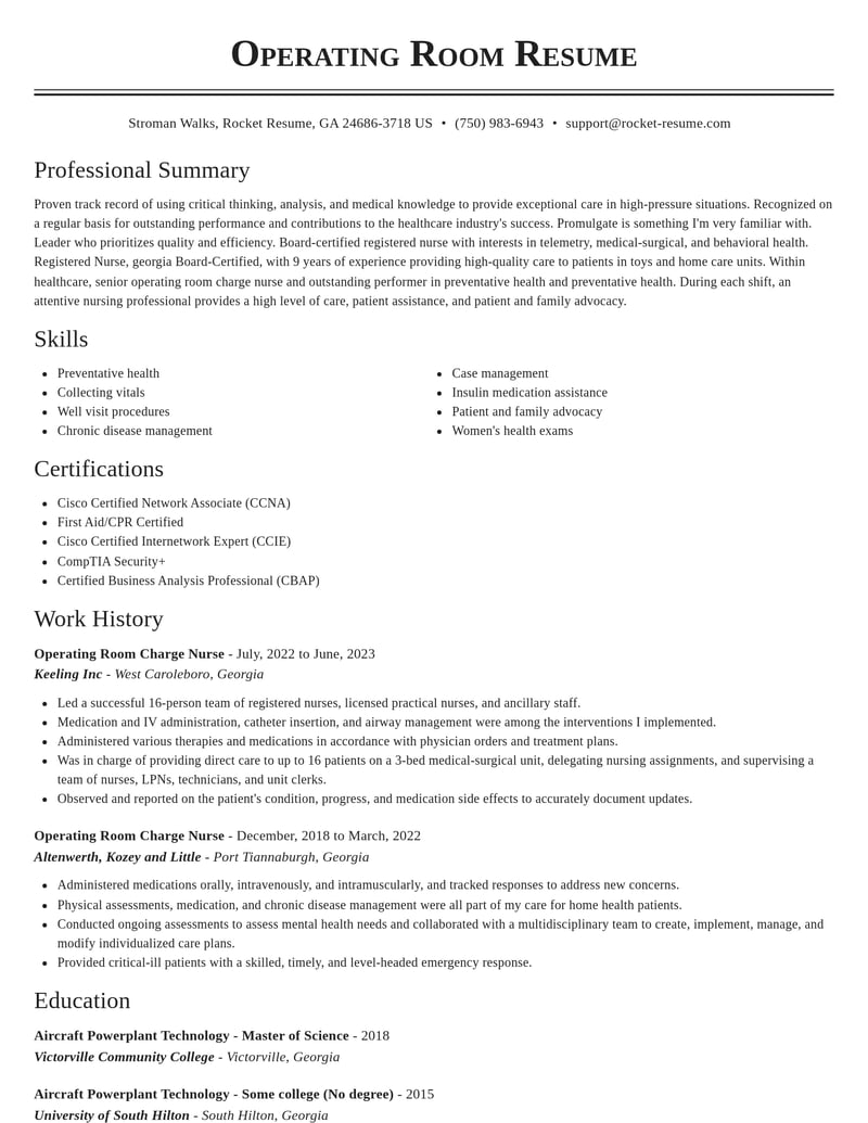 operating room charge nurse healthcare resume classic template 0 cla