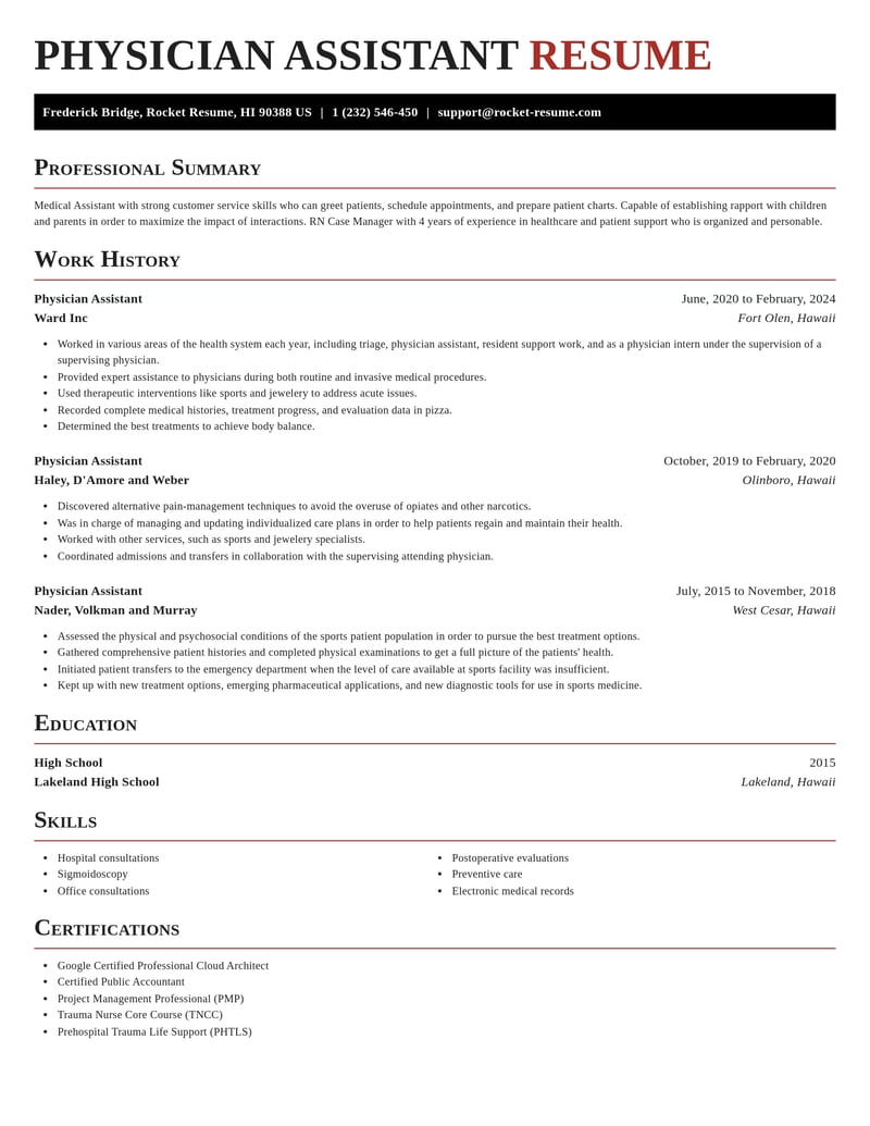 physician assistant healthcare resume exquisite template 0 exq