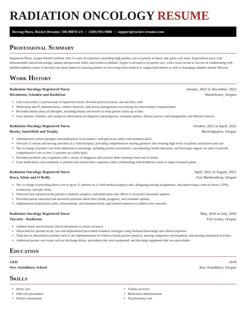 radiation oncology registered nurse healthcare resume exquisite template 0 exq