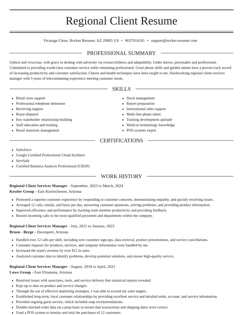 regional client services manager healthcare resume elegant template 0 ele
